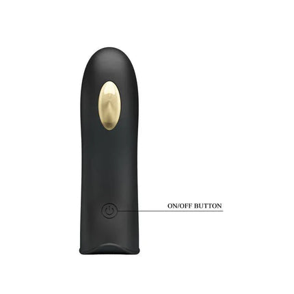 Electrostimulation Finger Sleeve Gold-Plated Design with on/off button, premium silicone for intimate exploration