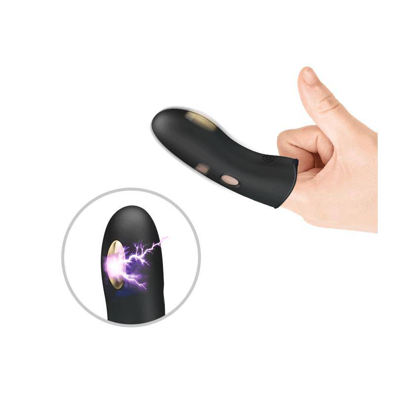 Electrostimulation Finger Sleeve Gold - Plated Design - secretsextoys.store