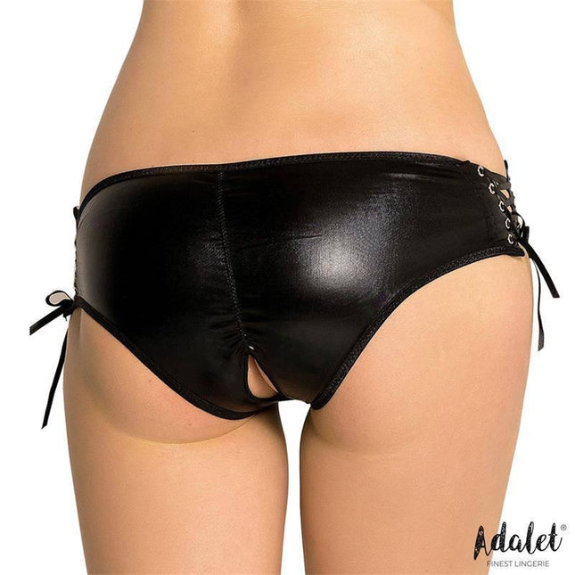Elena Panties Open crotch with Lateral Straps by Adalet, featuring daring design and adjustable cords for stylish comfort.