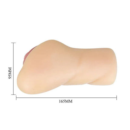 Eliana Vagina Masturbator side view showing dimensions 165mm x 95mm