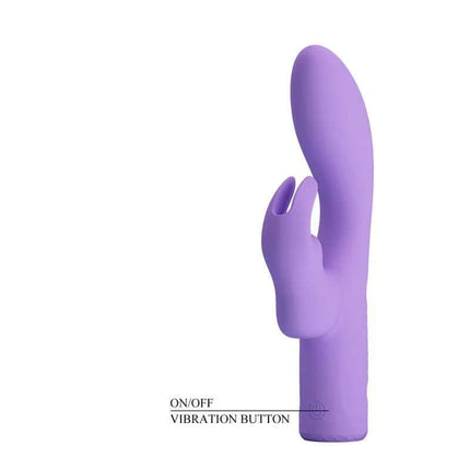 Elivia Vibe Lilac purple silicone vibrator with ergonomic design and glowing ambient light, featuring 10 vibration functions for G-spot stimulation.