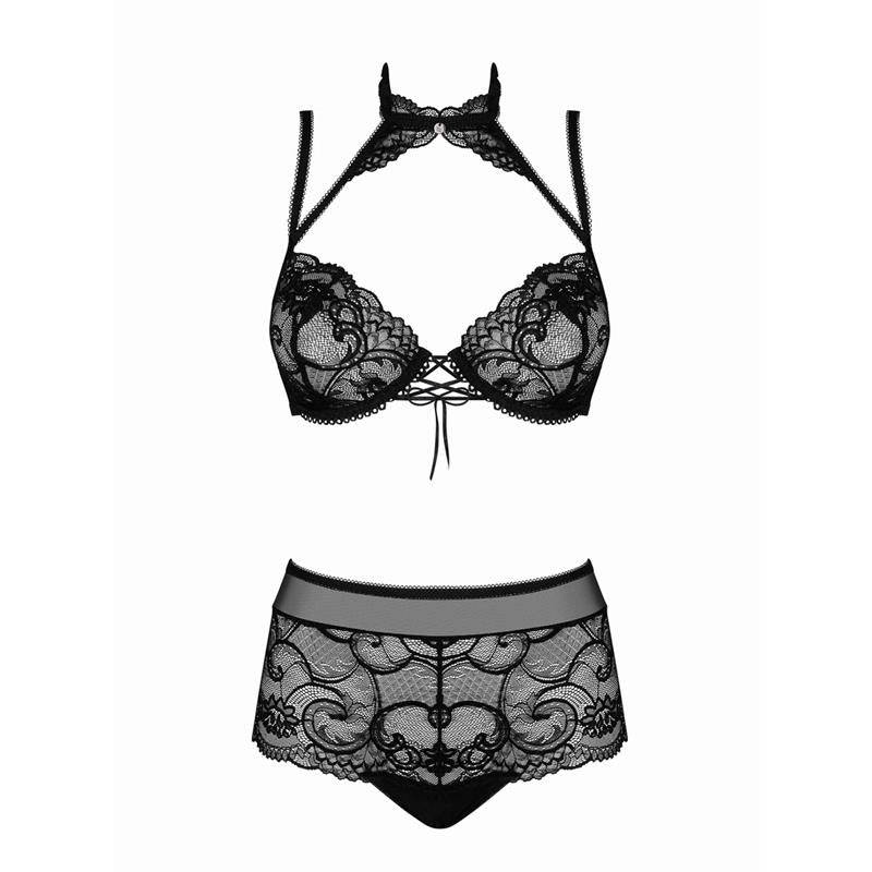 Elizenes 2 Piece Lace Bra Set With Halterneck - secretsextoys.store