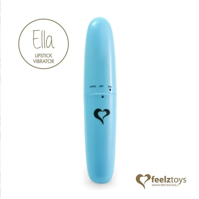 Ella Lipstick Vibe Light Blue discreet, travel-friendly lipstick-style vibrator with sleek design for on-the-go exploration.