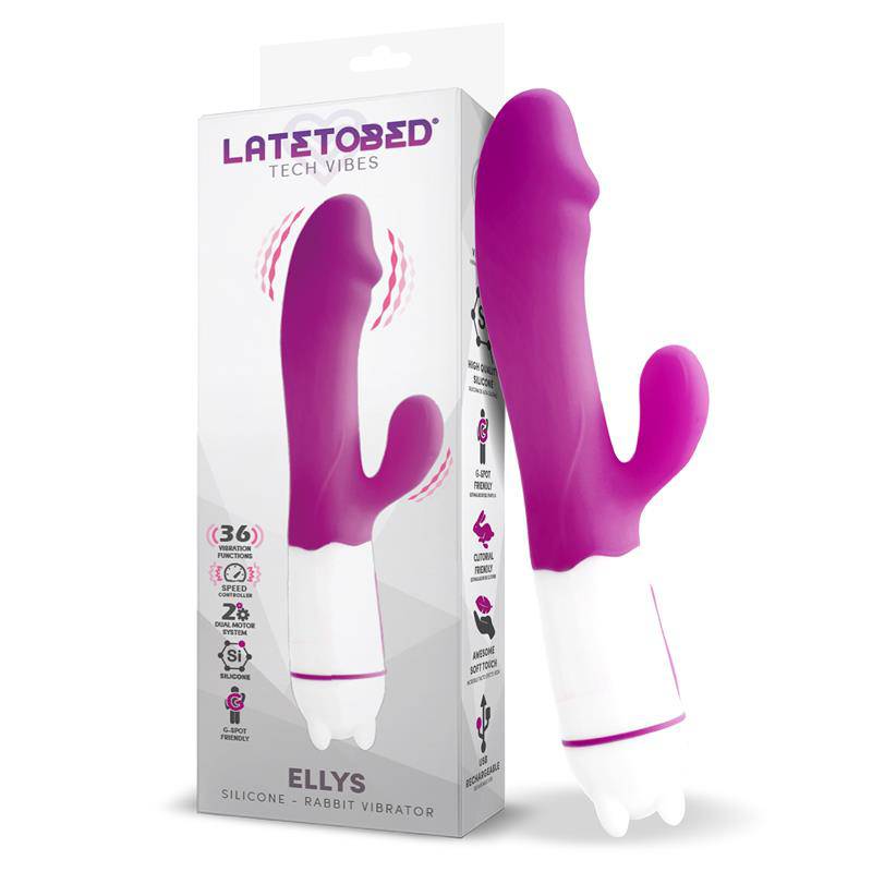 Ellys USB Vibration 36 Functions Silicone Purple - secretsextoys.store