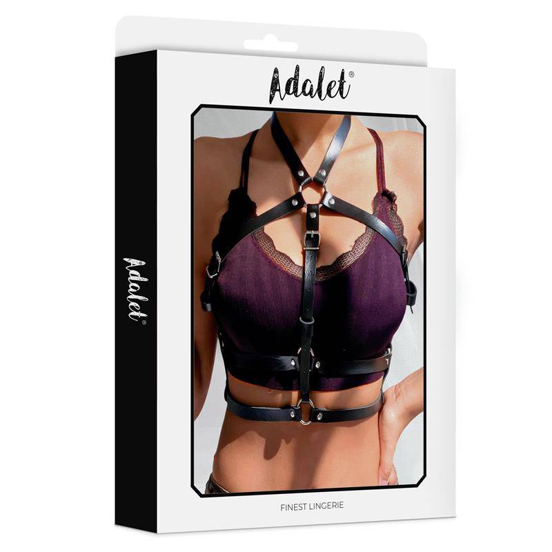 Elva Vegan Leather Chest Harness One size - secretsextoys.store