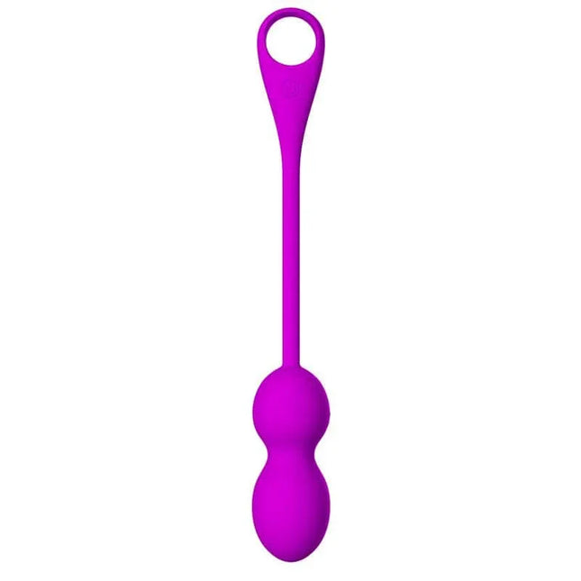 Elvira Vibrating Kegel Balls with App Control in purple, featuring a sleek design for pelvic health and intimate pleasure with 12 vibration functions.