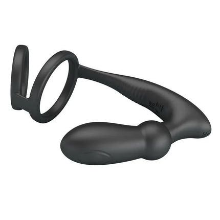 Emoni Vibrating Butt Plug and Cock Ring, premium silicone toy for dual stimulation and pleasure.