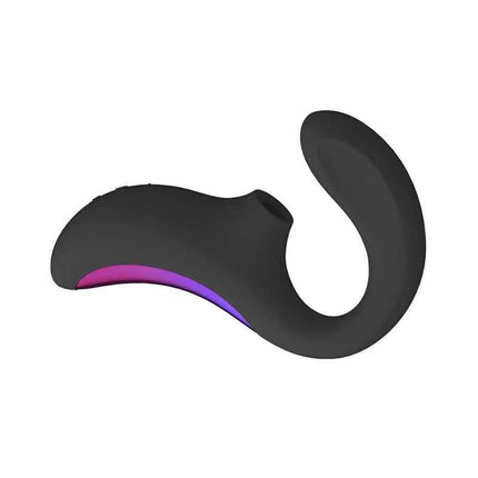 Enigma Cruise Sonic Clitoral Massager Black, dual-stimulation device with sonic waves and G-spot vibrations for intense pleasure