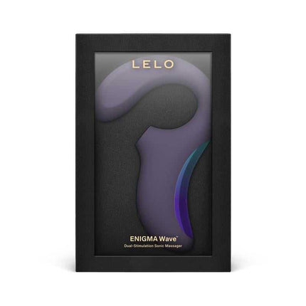 Enigma Wave Clitoris Sucker Purple in packaging, featuring dual-stimulation sonic massager with elegant design and premium materials.