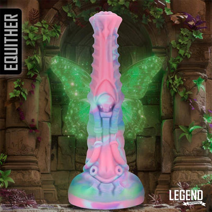 Equither Liquid Silicone Dildo 21,4 cm with equine-inspired design in vibrant colors