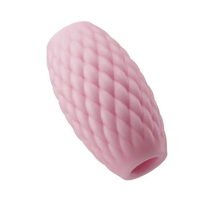 Eros Men Masturbator Pink vibrating egg with textured, dual-entry design for enhanced stimulation