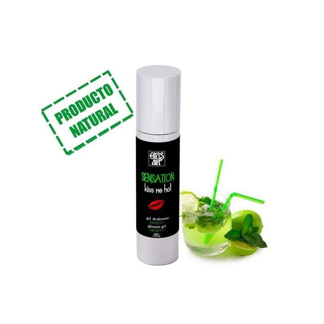 Erosart Lubricant Sensation Mojito with natural ingredients and refreshing mojito flavor, featuring Aloe Vera for a pleasurable experience.