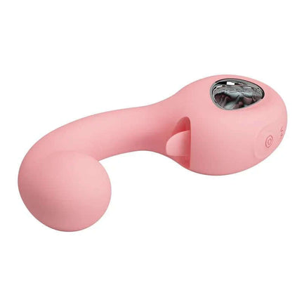 Erynnyes Vibrator with Licking - pink dual-stimulation massager made from medical-grade silicone with a clitoral licking feature.