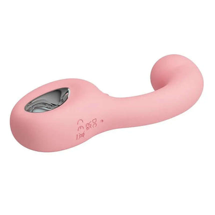 Erynnyes Vibrator with Licking in pink, featuring dual-stimulation design with clitoral licking and deep vibration functions.