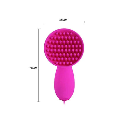 Estimulator Brady Pink with textured surface and ergonomic design for intense stimulation, features 12 vibration functions.