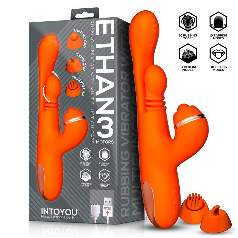 Ethan Vibrator 360º G - spot Massage with Multifunction Caps - secretsextoys.store