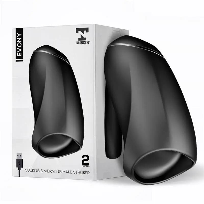Evony Oral Sex Male Masturbator Suction and Vibration 2 Motors USB Silicone - secretsextoys.store