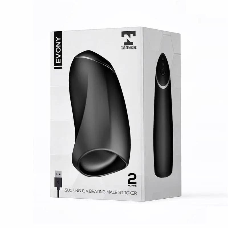 Evony Oral Sex Male Masturbator Suction and Vibration 2 Motors USB Silicone - secretsextoys.store