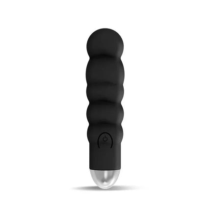 Ewon Stimulator 10 Speeds Black ergonomic design pleasure device with textured surface and vibration settings from Festival.