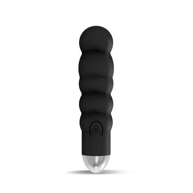 Ewon Stimulator 10 Speeds Black ergonomic design pleasure device with textured surface and vibration settings from Festival.
