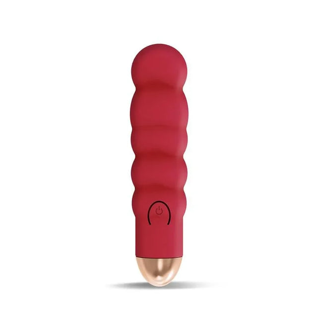 Ewon Stimulator 10 Speeds Rust Red compact premium vibrator with ergonomic design and silicone shell