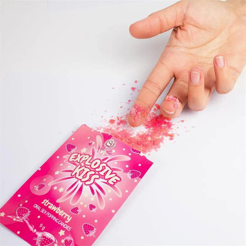 Explosive Candies Oral Sex Popping Candies 1 Sachet Strawberry Flavor - secretsextoys.store