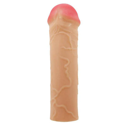 Extended Penis Sleeve 1 Nile enhancing length and girth, featuring realistic textures for a fuller sensation.