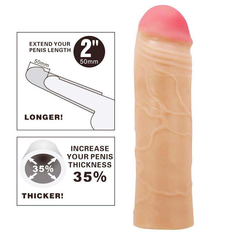 Extended Penis Sleeve 2 Chane - secretsextoys.store