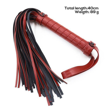 Extra Soft Flogger 40 cm with elongated handle and luxe materials for intimate play