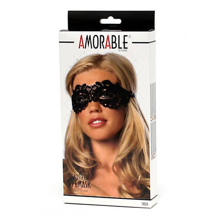 Eye Masc Black fashion mask packaging, bold black pattern for party and nightlife style.