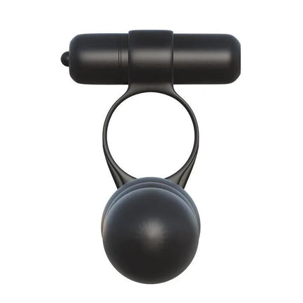Fantasy C-Ringz Posable Partner Double Penetrator Black with dual-stimulation design and body-safe Elite Silicone material