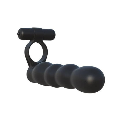 Fantasy C-Ringz Posable Partner Double Penetrator Black for couples' dual-stimulation.