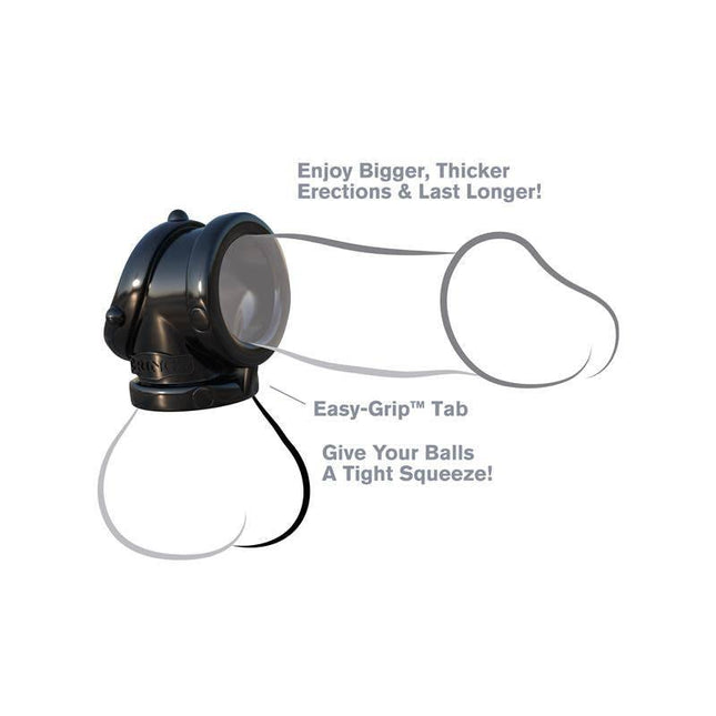 Fantasy C-Ringz Rock Hard Cock Pipe Black, a discreet cock ring for enhancing erections with easy-grip tab and tight squeeze feature.