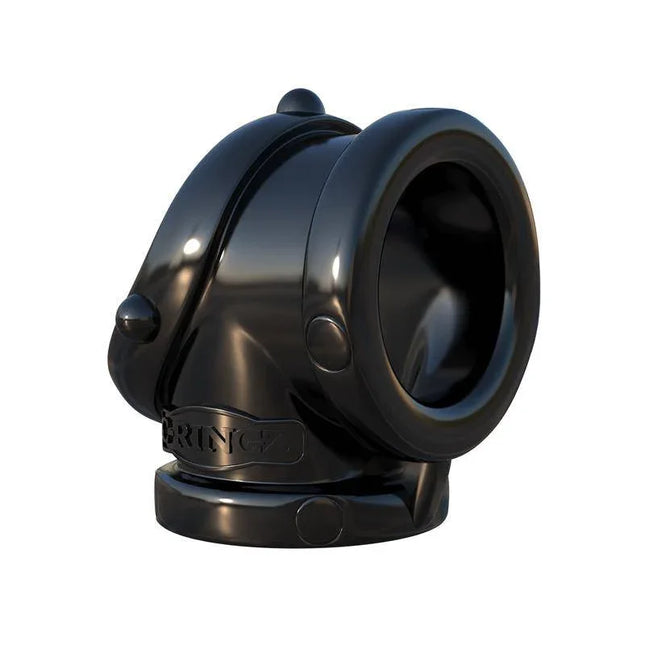 Fantasy C-Ringz Rock Hard Cock Pipe Black, ergonomic cock ring for enhanced erections.