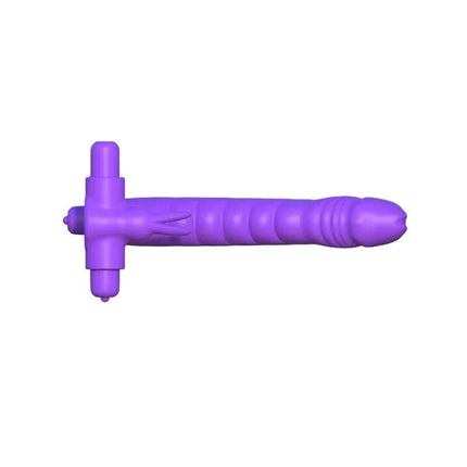 Fantasy C-Ringz Silicone Double Penetrator Rabbit Purple toy for enhanced couple stimulation.