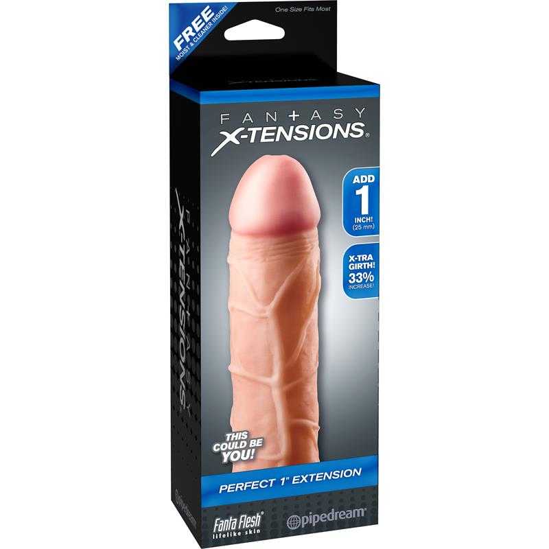 Fantasy X - tensions Perfect 2,54 cm Extension - Flesh - secretsextoys.store