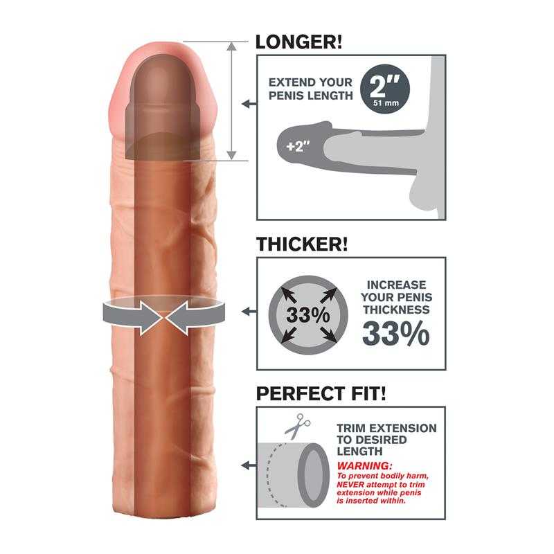 Fantasy X - tensions Perfect 5,08 cm Extension - Flesh - secretsextoys.store