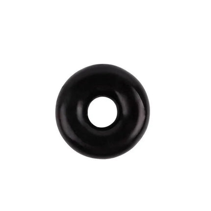 Fat O Cock Ring 1, phthalate-free, enhances penis size and delay ejaculation, black ring design, 5.4 cm by 1.5 cm dimensions.