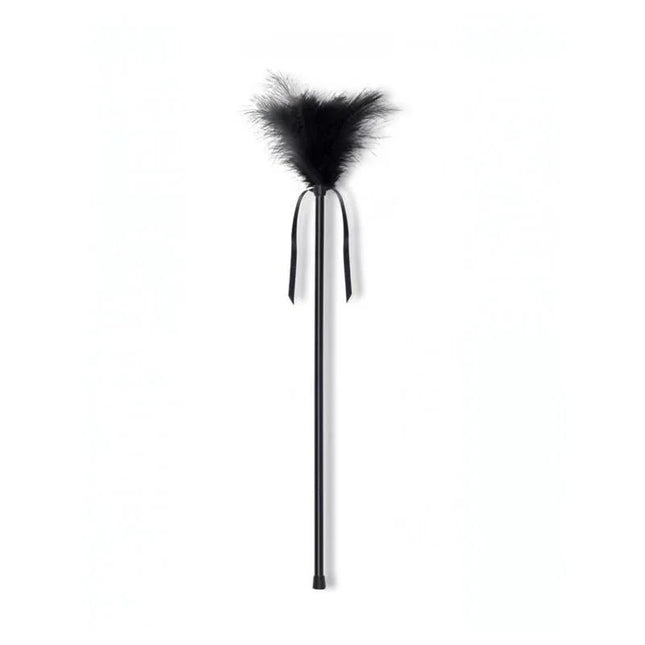 Feather Stimulator Black - erotic caress duster for intimate exploration and sensual massage.