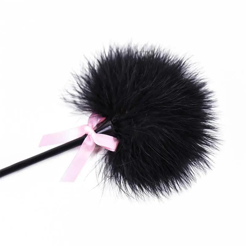 Feather Tickler and Paddle 2 in 1 29 cm Black - secretsextoys.store
