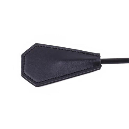 Feather Tickler and Paddle 2 in 1 29 cm Black BDSM toy, showing the paddle side for intimate moments and sensory play.