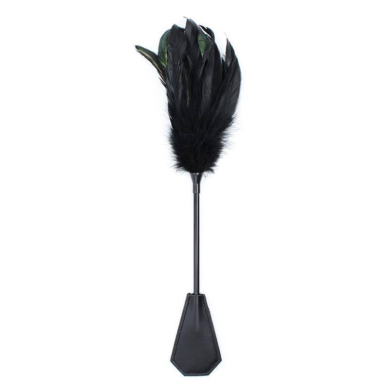 Feather Tickler and Paddle 2 in 1 48 cm Black - secretsextoys.store