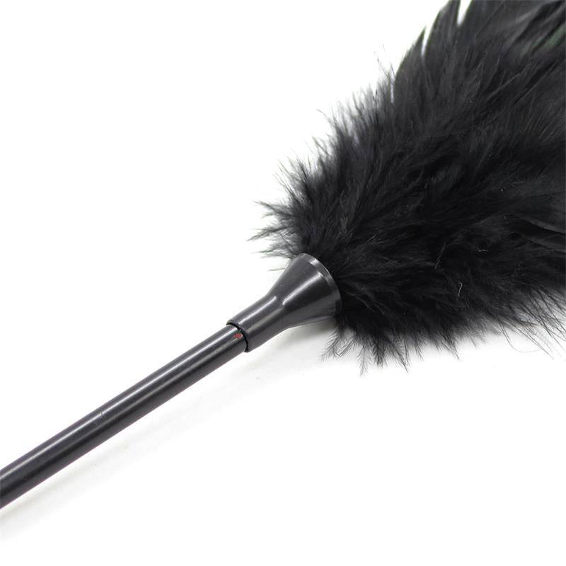Feather Tickler and Paddle 2 in 1 48 cm Black - secretsextoys.store