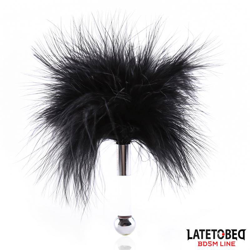 Feather Tickler with Acrylic Metal Handle - secretsextoys.store