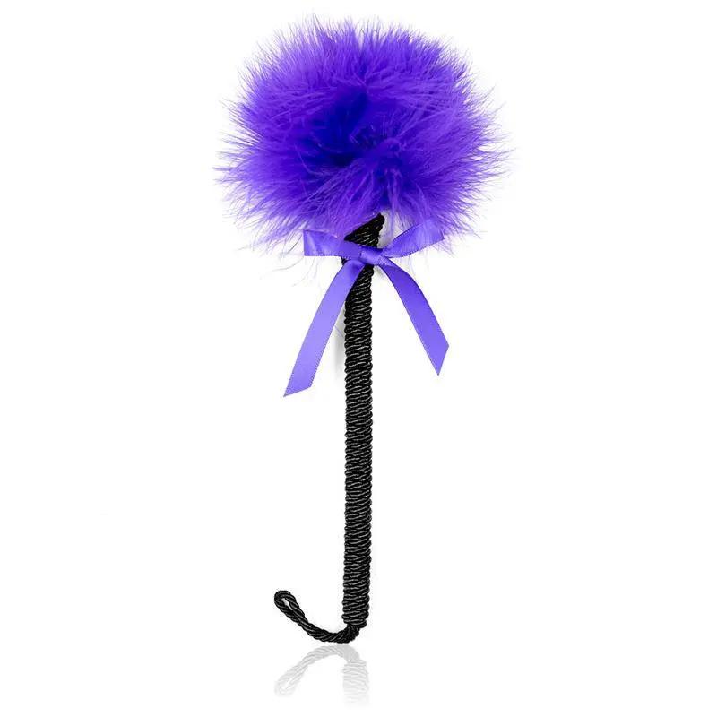 Feather Tickler with Bow 25 cm Purple - secretsextoys.store