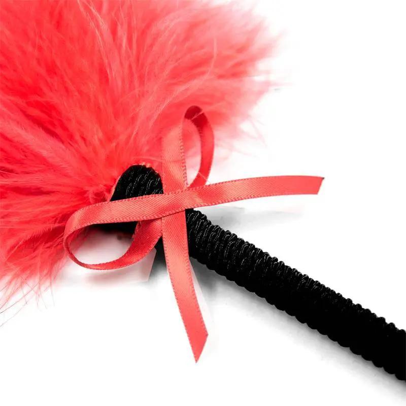 Feather Tickler with Bow 25 cm Red - secretsextoys.store