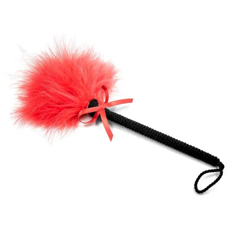 Feather Tickler with Bow 25 cm Red - secretsextoys.store