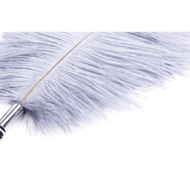Feather Tickler with Wrapped 46 cm Black/White - secretsextoys.store