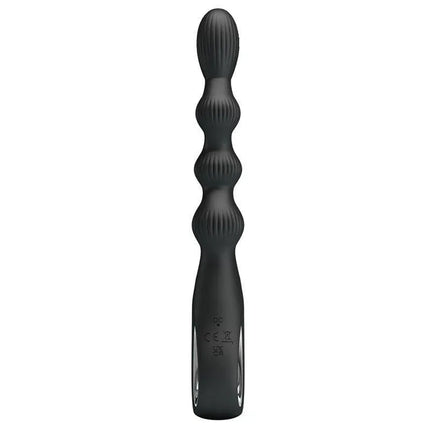 Federer Anal Stimulator with Vibration, black, flexible, 12-function vibrator for versatile stimulation and intimate pleasure