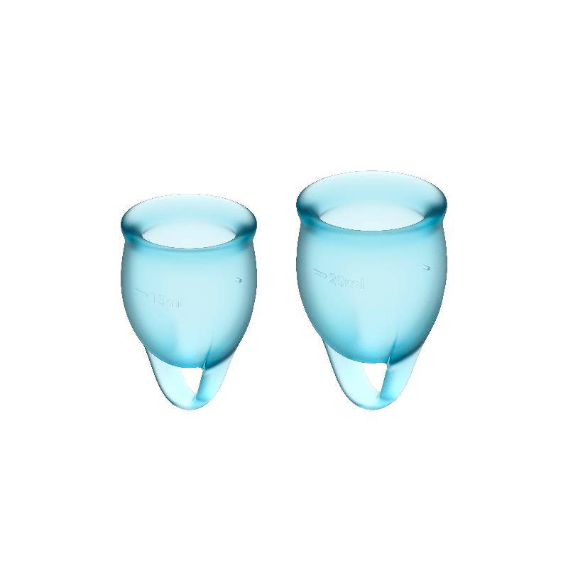 Feel Confident Menstrual Cup Light Blue Pack of 2 - secretsextoys.store